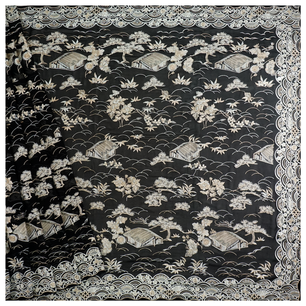 Black Georgette Embroidered Saree