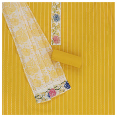 Yellow Cotton Dress Material