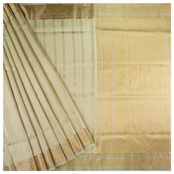 Gold Kora Kanjeevaram Saree