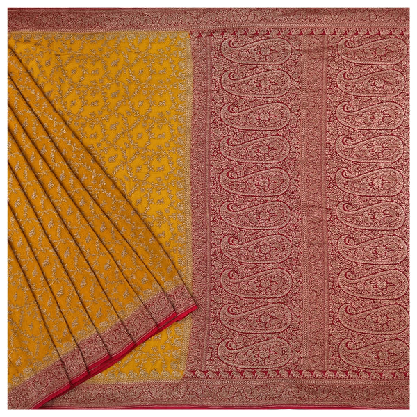 Yellow Georgette Banarasi Saree