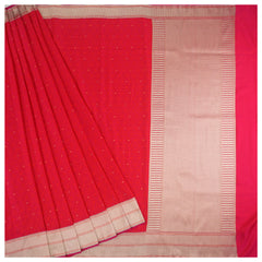 Pink Art Silk Banarasi Saree