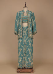 Blue Crepe Straight Set