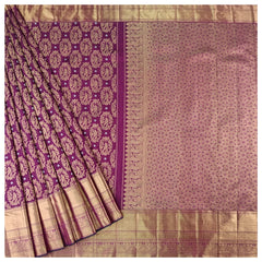 Purple Silk Kanjeevaram Saree