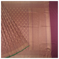 Wine Art Silk Banarasi Saree
