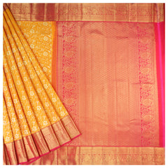 Yellow Silk Kanjeevaram Saree