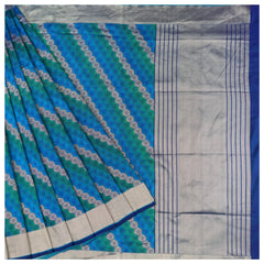 Multicoloured Crepe Silk Banarasi Saree