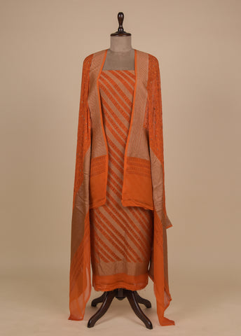 Orange Georgette Dress Material