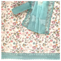 Cream Linen Cotton Dress Material