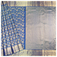 Blue Silk Kanjeevaram Saree