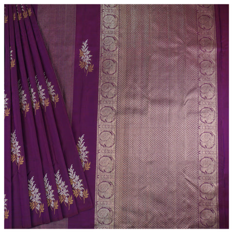 Purple Silk Kanjeevaram Saree