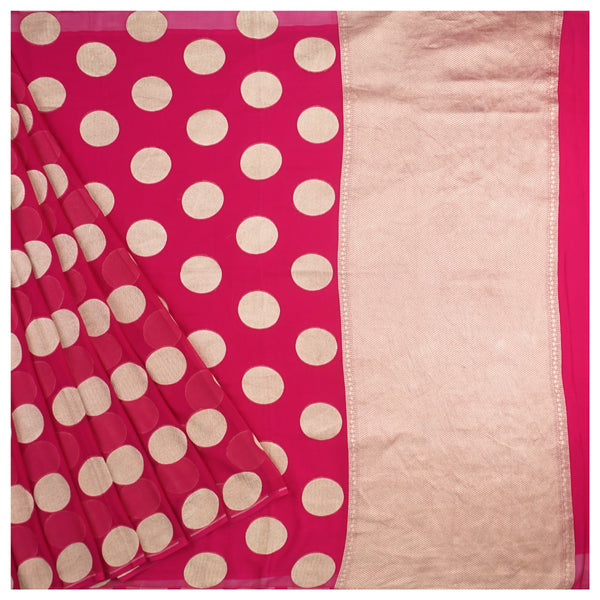 Pink Georgette Banarasi Saree