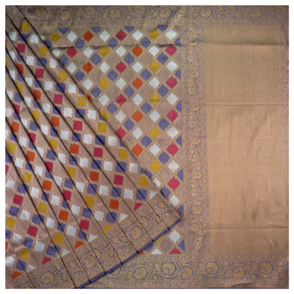 Multicoloured Silk Banarasi Saree