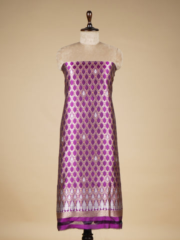 Purple Silk Dress Material