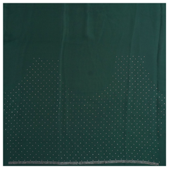 Green Satin Crepe Embroidered Saree