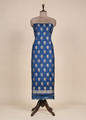 Blue Silk Dress Material