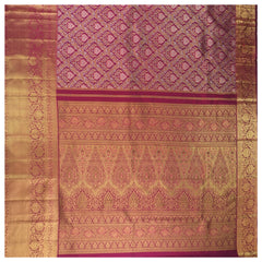Wine Silk Kanjeevaram Saree