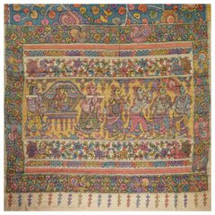 Blue Tussar Printed Saree