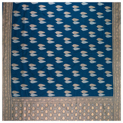 Blue Silk Banarasi Saree
