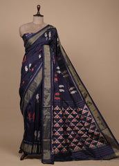 Blue Silk Patola Saree