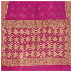 Pink Georgette Bandhani Saree