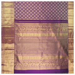 Purple Silk Kanjeevaram Saree
