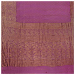 Purple Crepe Banarasi Saree
