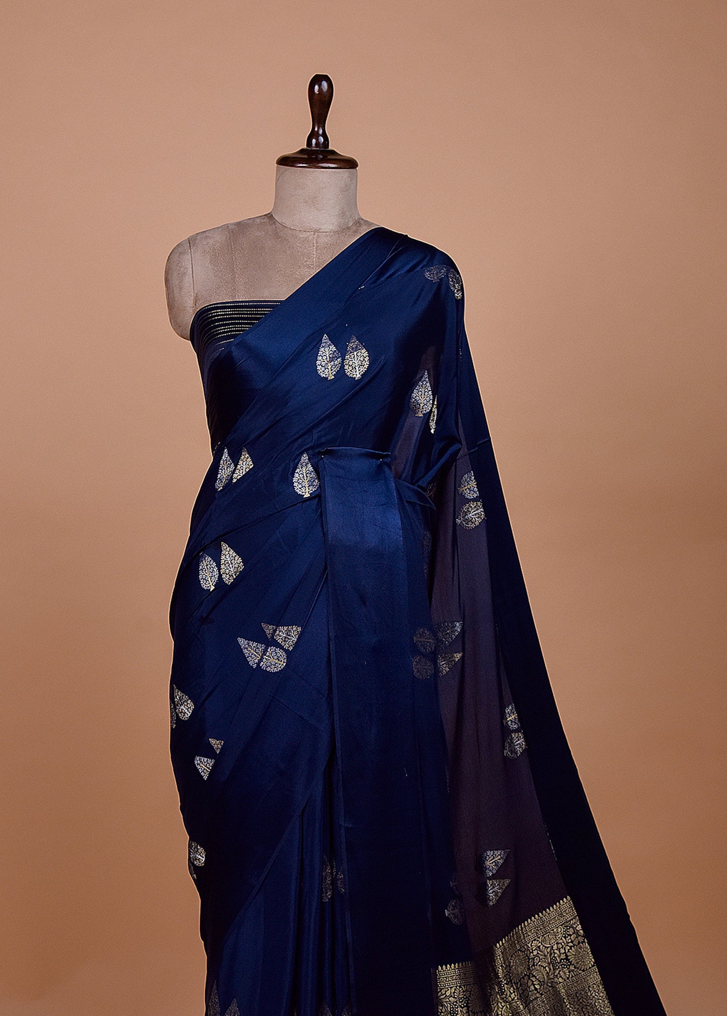 Blue Silk Banarasi Saree