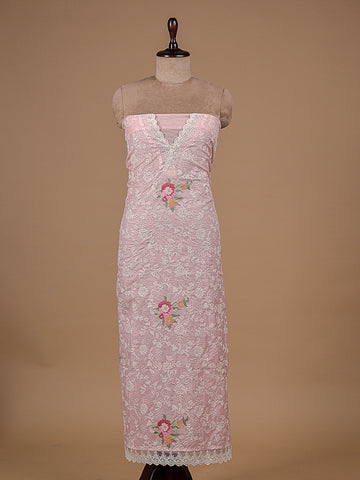 Pink Kota Cotton Dress Material