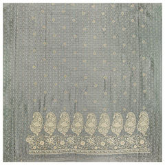 Grey Chanderi Dress Material