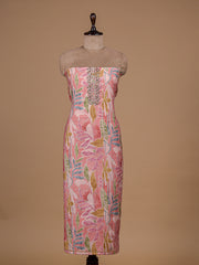 Pink Muslin Cotton Dress Material