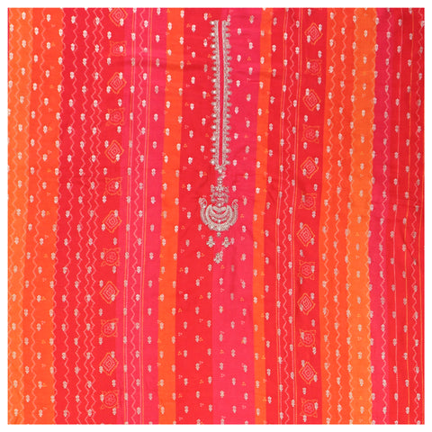 Red Dola Silk Dress Material