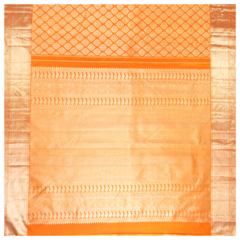 Rust Silk Kanjeevaram Saree