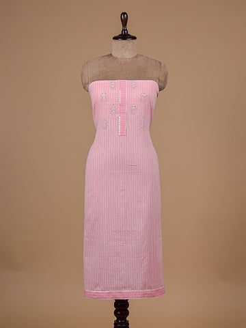 Pink Cotton Dress Material