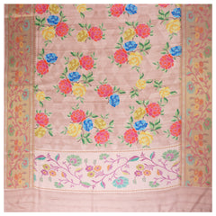 Pink Silk Printed Saree