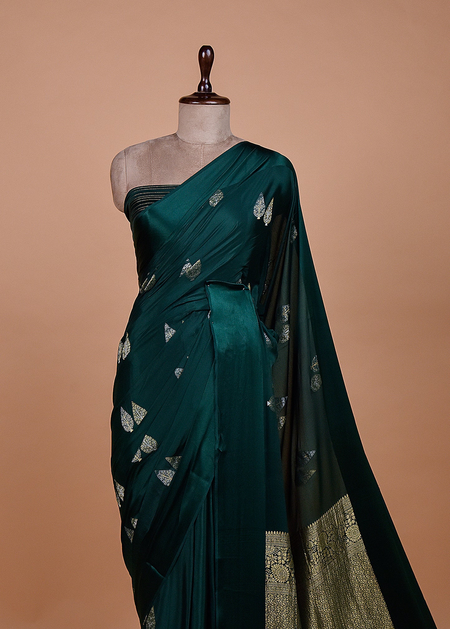 Green Silk Banarasi Saree