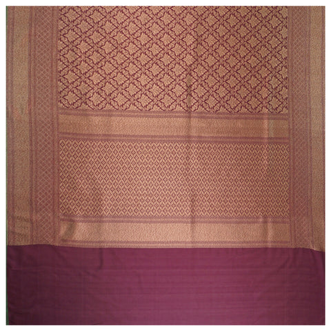 Wine Art Silk Banarasi Saree