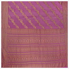 Purple Crepe Banarasi Saree