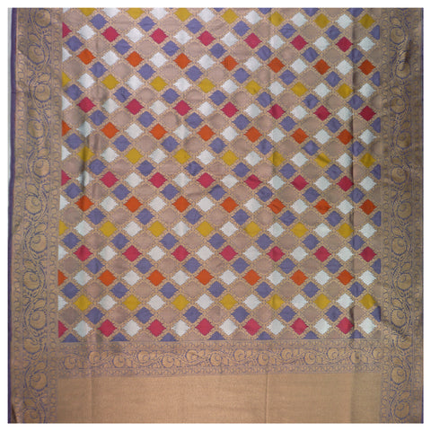 Multicoloured Silk Banarasi Saree