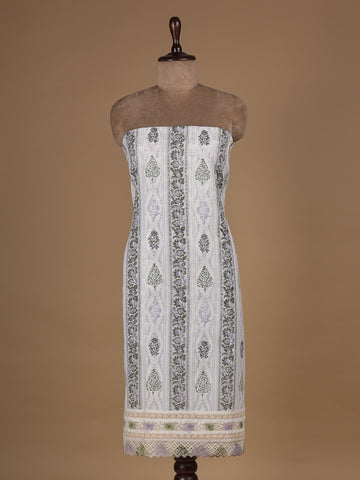 White Cotton Dress Material
