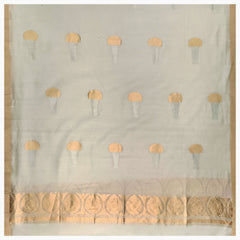 Cream Chanderi Dress Material