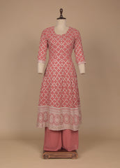 Pink Georgette Straight Set