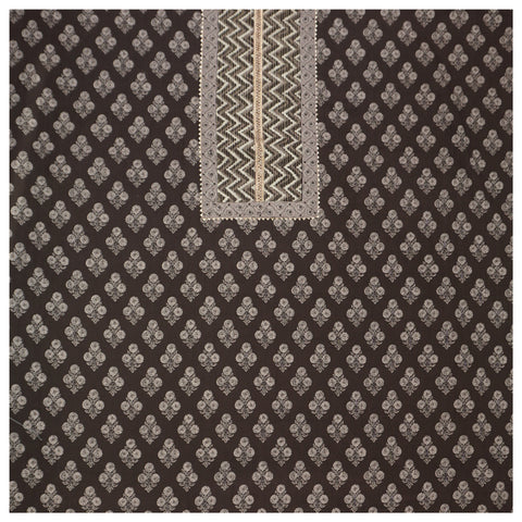 Brown Cotton Dress Material