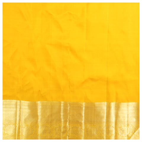 Yellow Silk Kanjeevaram Saree