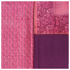 Pink Tussar Dress Material