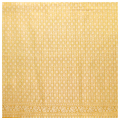 Yellow Mushroo Silk Banarasi Saree