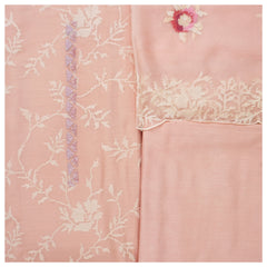 Peach Crepe Dress Material