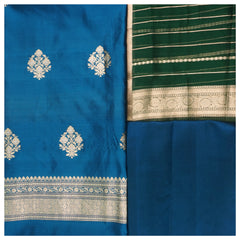 Blue Silk Dress Material