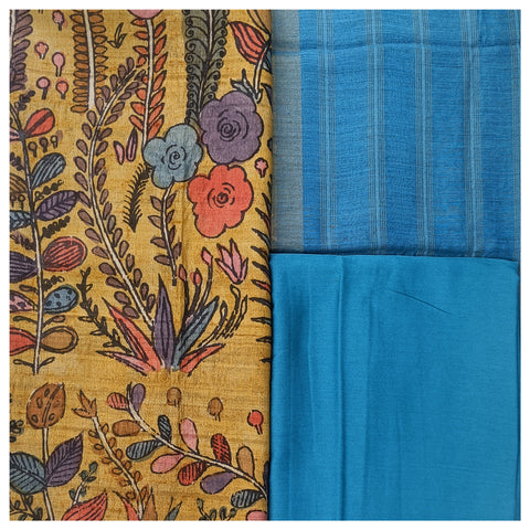 Multicoloured Tussar Dress Material