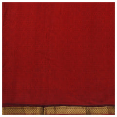 Red Crepe Printed Saree