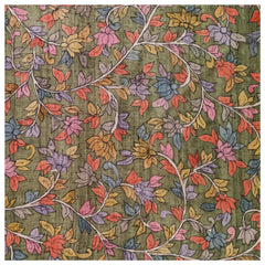 Orange Tussar Printed Saree